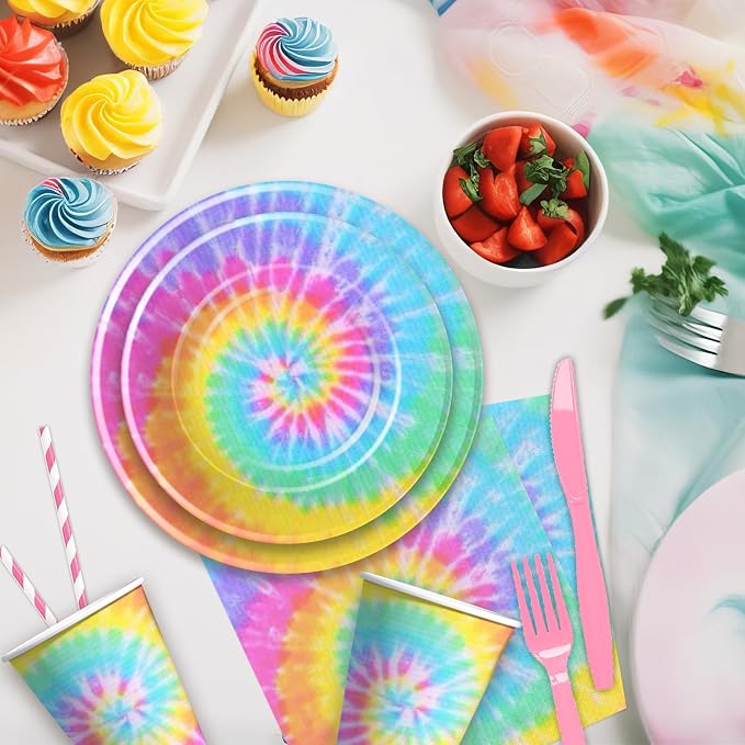 Tie Dye Party Decorations Tableware - Image 7