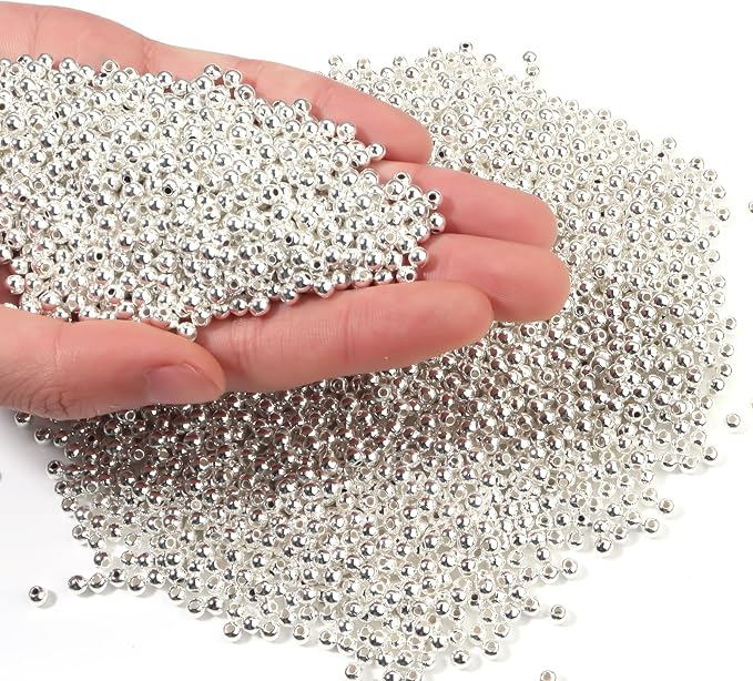 2500pcs Silver 4mm Pearl Beads by chuyau