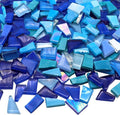 LITMIND Blue Mixed Irregular Glass Mosaic Tiles by LITMIND