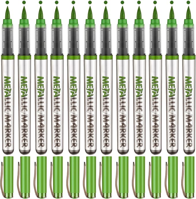 Metallic Acrylic Paint Markers, Fabric Paint, DIY Crafts by YWPXSN