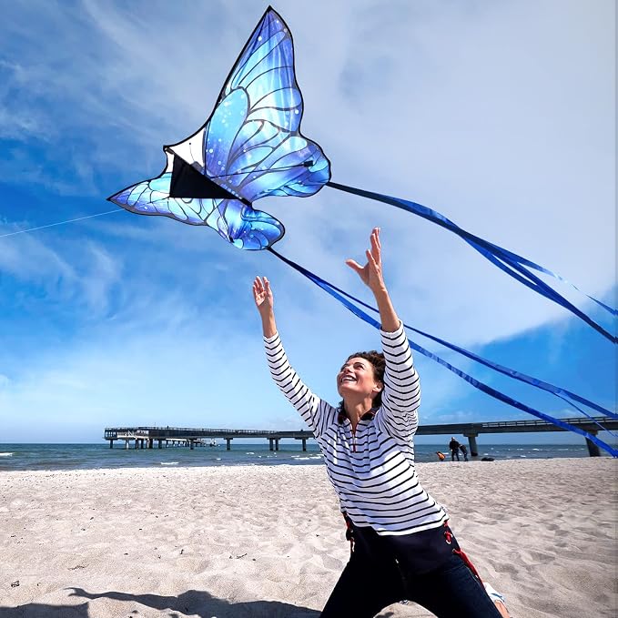 Butterfly Kites for Kids and Adults, 300ft String Handle Included - Image 3
