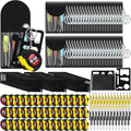 168 Pcs Mini Tape Screwdriver Keychain Set Christmas Men Gifts Bulk Adult Party Favors Multitool Pen Card Tool Measuring Keychains Stocking Christmas Stuffers for Men Dad (Yellow,Black)