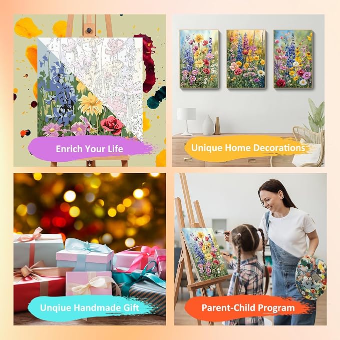 Mandun 3 Pack Paint by Numbers Kit - Image 7