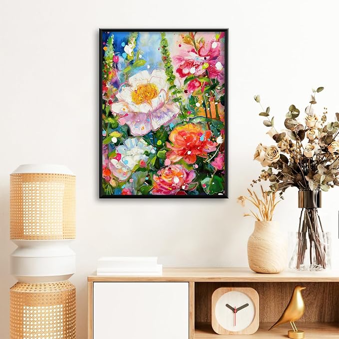 Flowers Diamond Art Kits for Adults Beginners 12x16 in, DIY Craft Gift | - Image 2
