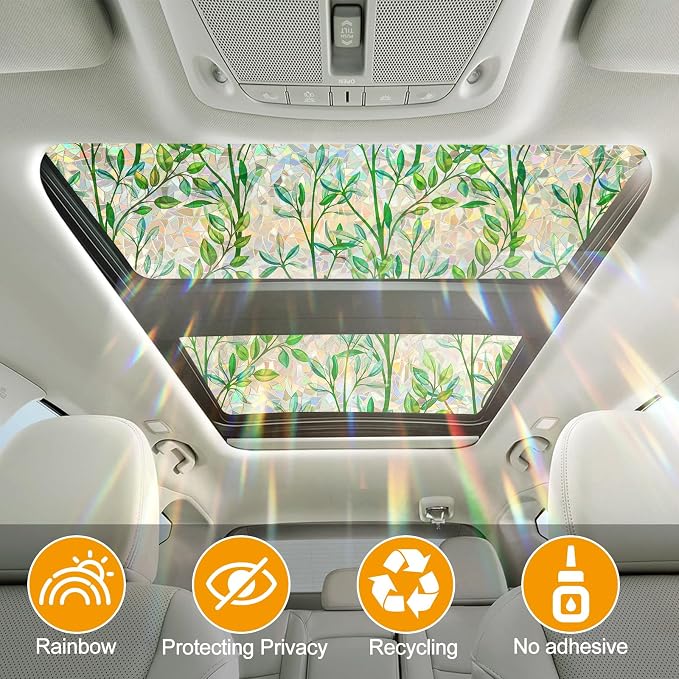 Countewol Window Privacy Film Stain Glass Window Film Rainbow Window Film - Image 8