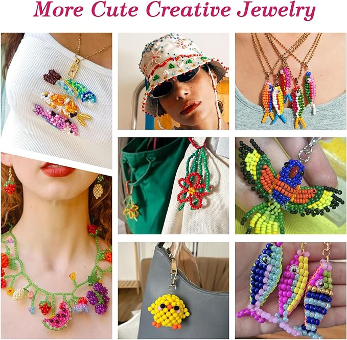 5mm Glass Beads Bracelet Making kit, 96 Colors 12800pcs Glass Seed Beads - Image 6