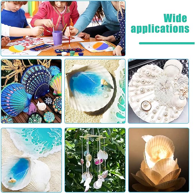Giftvest 10PCS Sea Shells White Scallop Shells - Image 5