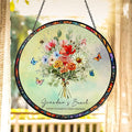 Custom Family Birth Flowers Glass Sun Catcher, Custom Mom's Grandma's Garden by Noni