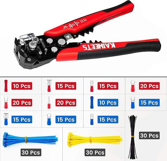 KAIWEETS Automatic Wire Stripper with 260PCS Crimp Connectors and Terminals