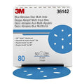 3m 3M-36142 Hookit Blue Abrasive Disc Multi-hole, 3 80 Grade