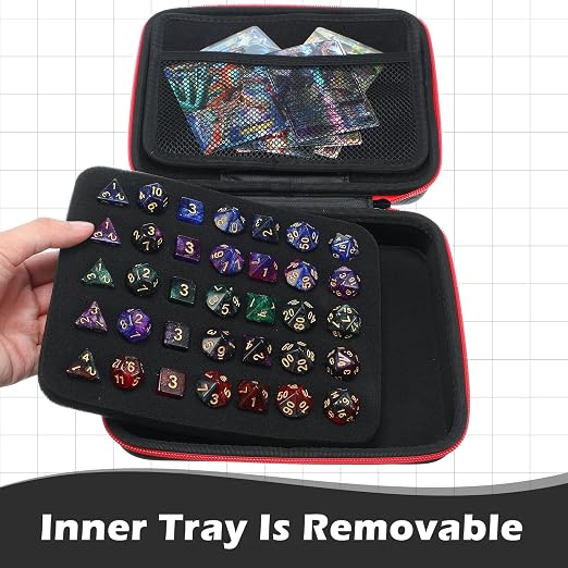 Aoriher 1 Pcs Dice Case with Removable Slotted Tray - Image 5