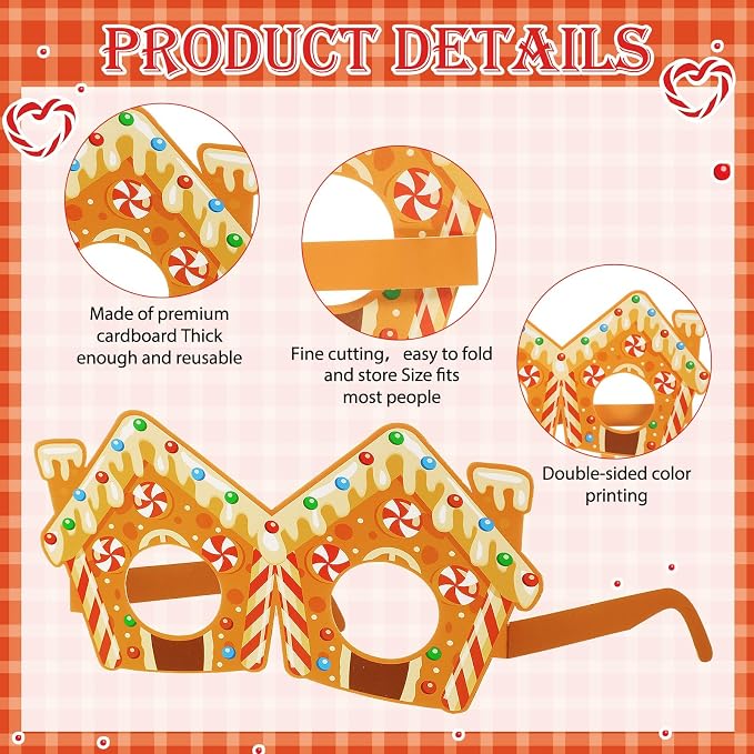Pajean 48 Pcs Candy Party Decorations Candy Photo Booth Prop Christmas - Image 3