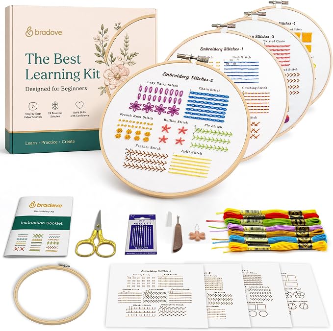 Bradove Classic Embroidery Learning Kit by Bradove