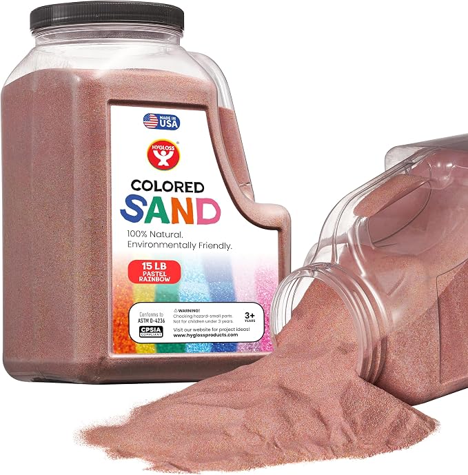 Hygloss Colored Sand for Crafts - 15 lb Bottle by HyglossProductsInc