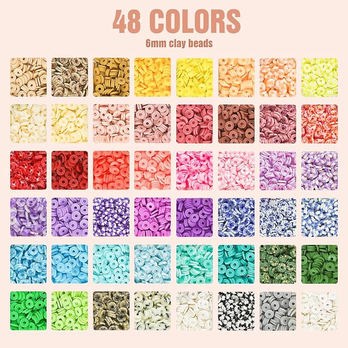 Dowsabel Clay Beads 3 Boxes Bracelet Making Kit, Letter Beads - Image 2