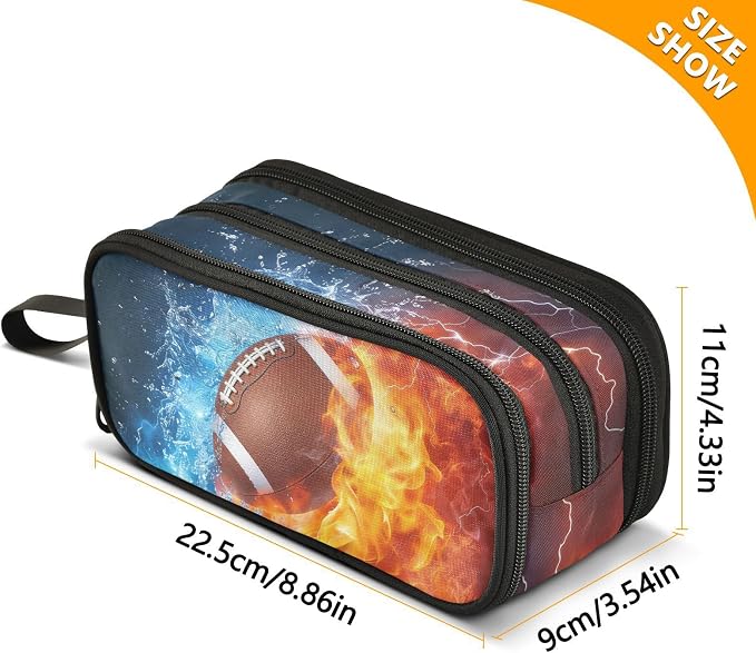 American Football Pencil Case Box Boys Girls Large Pencil Pouch - Image 6