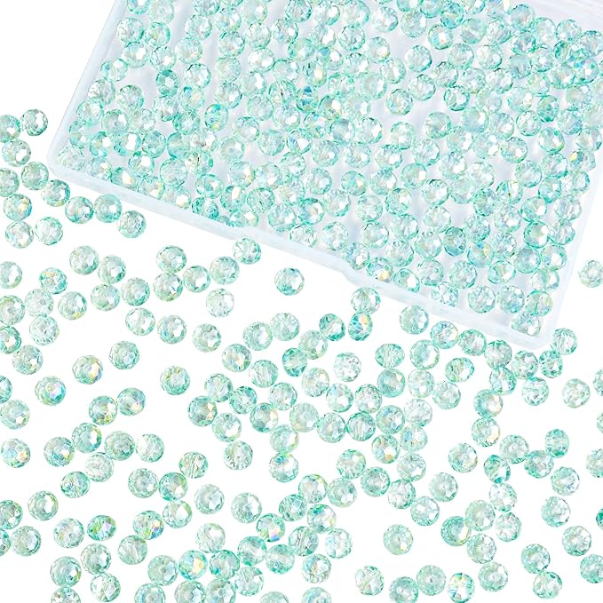 460Pcs 8mm Crystal Glass Beads for Jewelry Making Beads for Bracelets Necklace by Laopottbeads