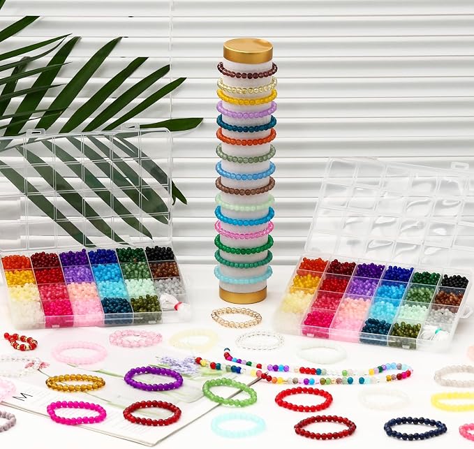 XSEINO 5700PCS 4mm Round Glass Beads - Image 5