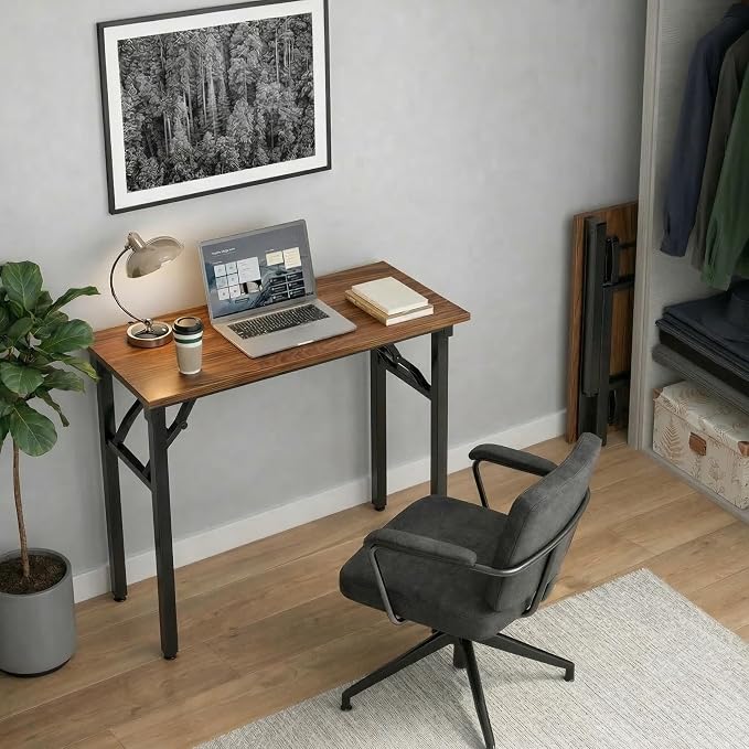 Frylr Small Folding Computer Desk – Portable 35.8 Inch Foldable Laptop Table - Image 2