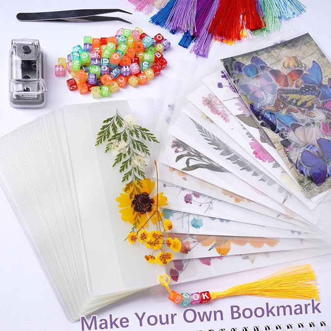 380Pcs Pressed Flower Bookmark Kit - Image 6