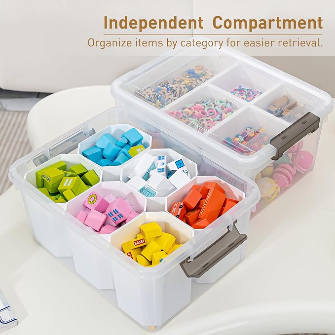 Citylife 17QT 4Packs Clear Craft Organizers and Storage Bins - Image 3