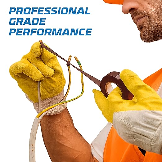 OHLECTRIC Professional Grade Vinyl Electrical Tape (10 Pack) Brown - 7 Mil Thick Flame-Retardant, Heat & Weather Resistant 3/4 Inch x 60 Feet | Ideal for Contractors & Electricians