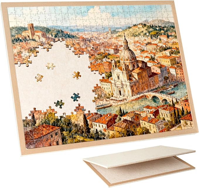 Jigsaw Puzzle Board for 1000 Pieces, Foldable Puzzle Board, 31.5" x 24" Felt by Piecevana