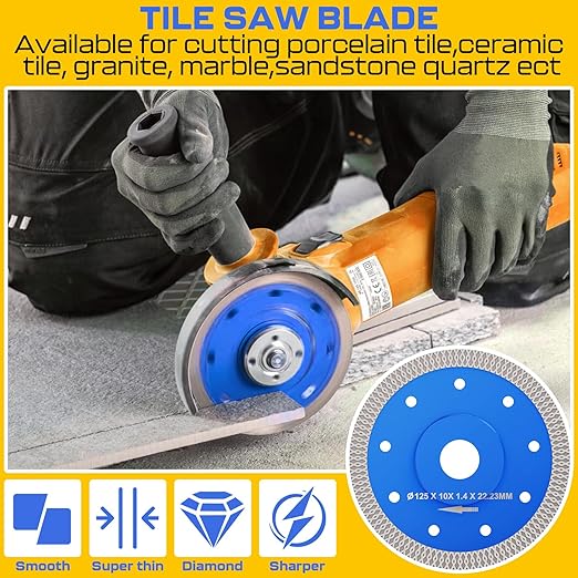 DAIMIT 13-Piece Diamond Drill Bits Set | Vacuum-Brazed Core Hole Saws (5/8"-11 Arbor) for Tile, Marble & Porcelain | Wet/Dry Use | Granite & Glass Cutting Kit