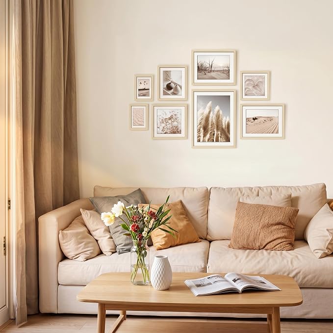 ArtbyHannah Gallery Wall Frame Set, 8 Pack Picture Frames Collage Wall Decor - Image 2
