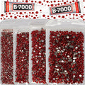 30200Pcs Red Rhinestones for Bedazzling, Siam Mixed Sized 2-5mm Flatback Gems by Worthofbest