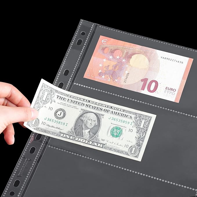 Uncle Paul 300 Pockets Banknote Sleeves 100 Sheets Currency Holder | Uncle Paul - Image 4