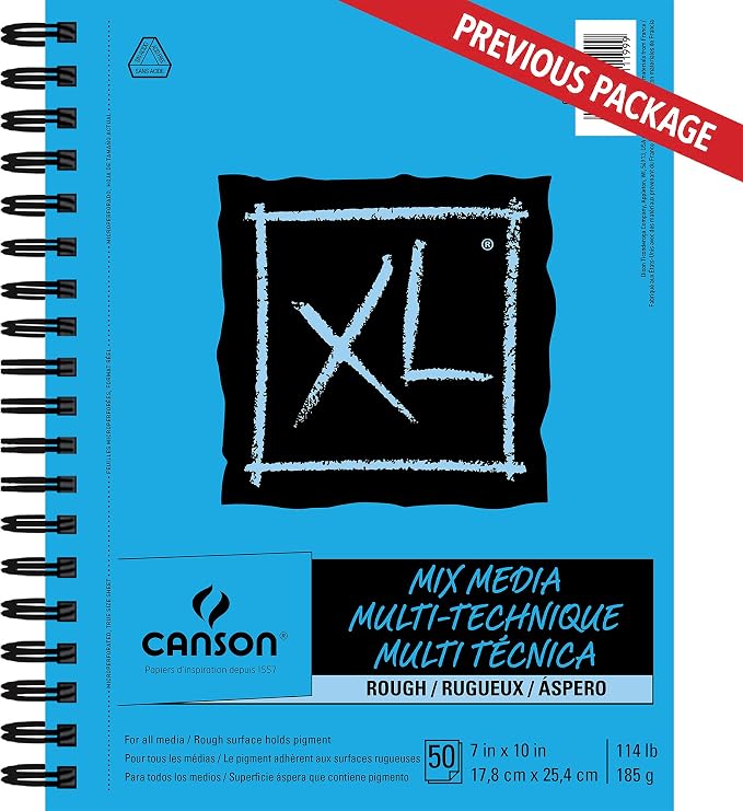 Canson XL Series Mixed Media Pad, Rough Texture, Side Wire, 7x10 inches - Image 2
