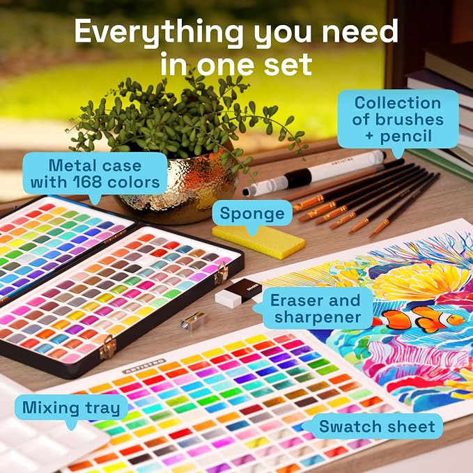 ARTISTRO Deluxe Watercolor Paint Set - Image 2