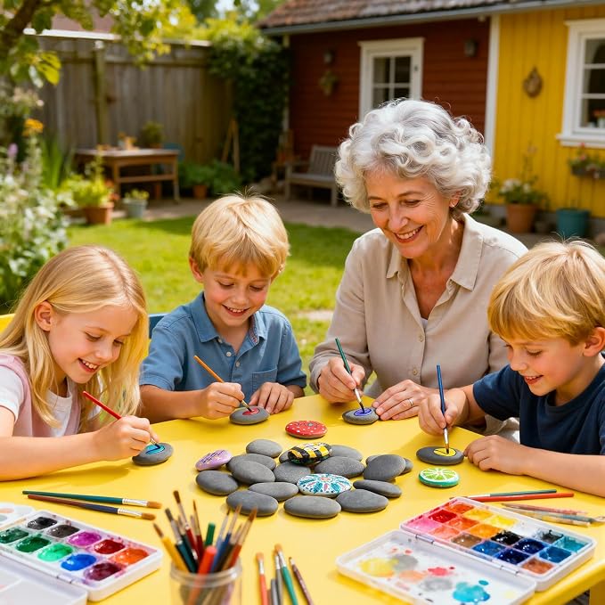 Simetufy 120Pcs Rocks for Painting, Flat & Smooth Stone to Paint, Hand Picked - Image 2