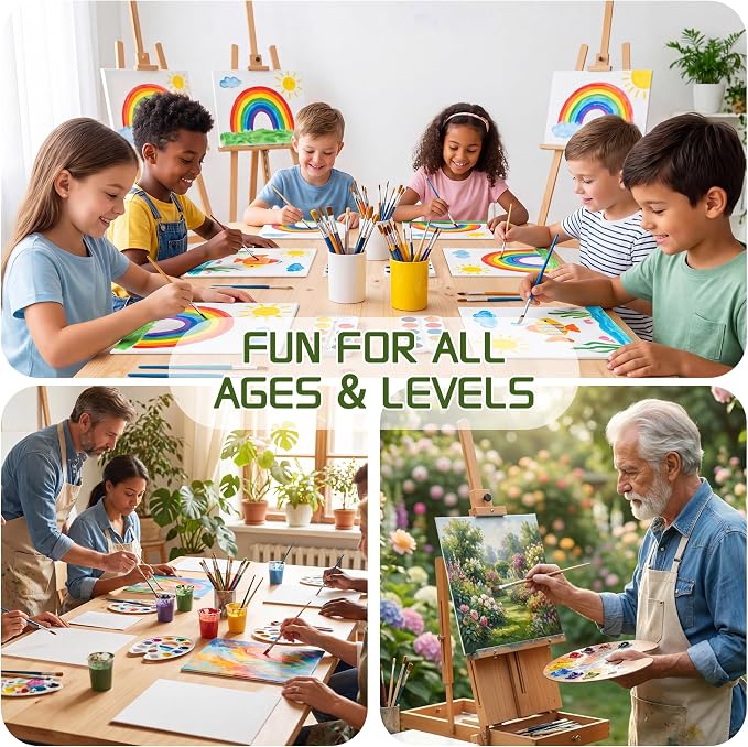 8x10 Canvas Boards for Painting, Primed Cotton Panels, 5 Pack | Pre-Primed - Image 7