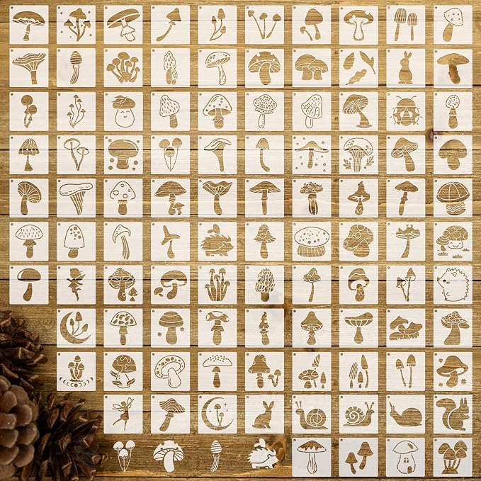 Fainne 100 Pcs 2 Inch Stencils Small Stencils by Fainne