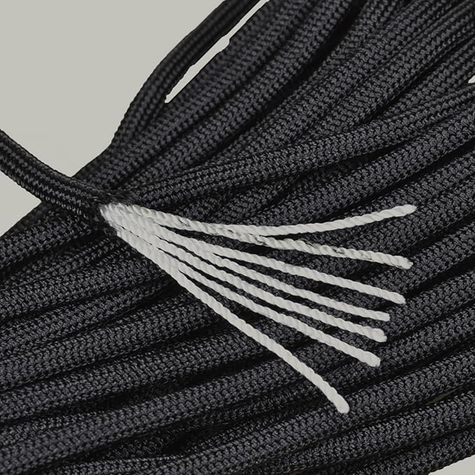 The Paracord Store | Type III 550 Paracord - 100 FT Hank, Blank | Heavy Duty 7 Strand Tactical Paracord - USA Made Nylon Outdoor Parachute Cord for Camping, Fishing & More - Survival Cord