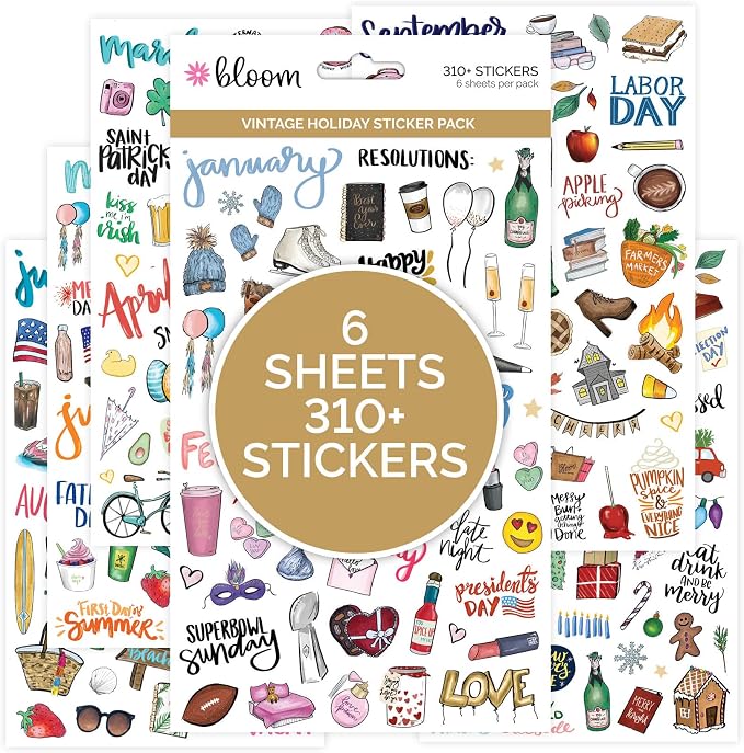 bloom daily planners Holiday Seasonal Planner Sticker Sheets by bloomdailyplanners