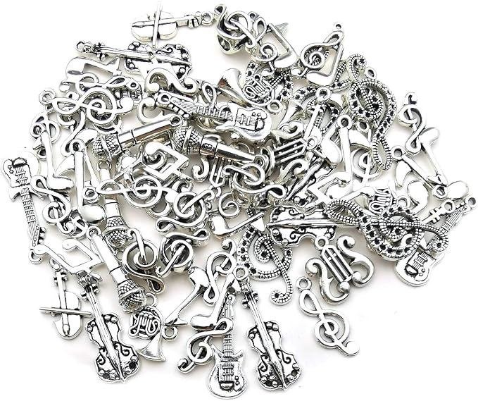 Youdiyla 70pcs Musical Symbol Charms Collection, BULK Music Notes Elements - Image 3