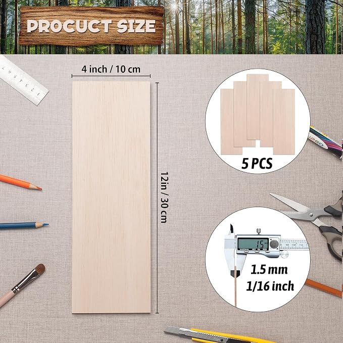 Balsa Wood Sheets 1/16" Thin - Image 3
