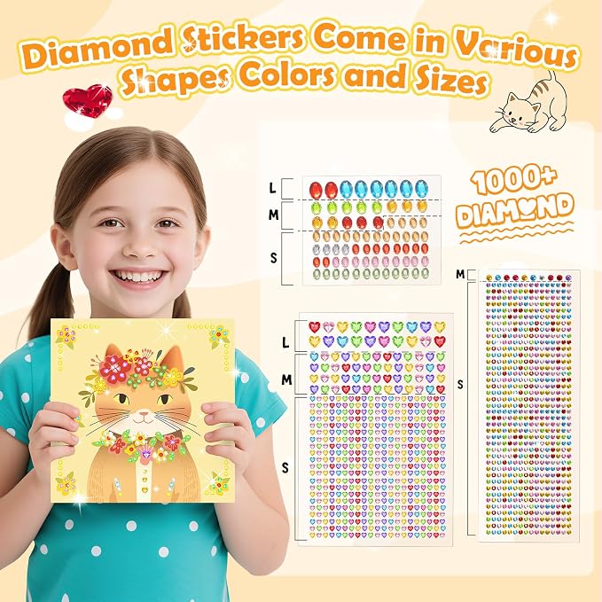 Gem Art Sticker Kit, Diamond Art Sticker Crafts - Image 3
