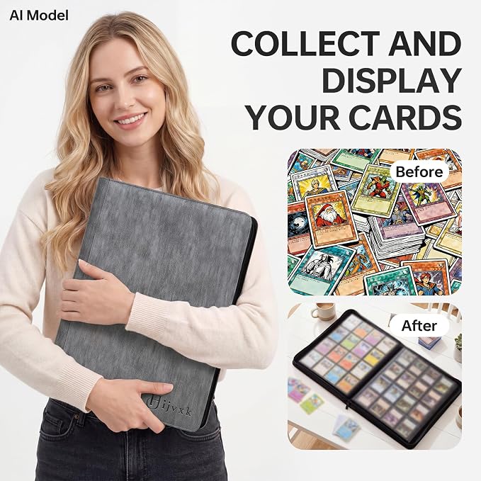 Card Binder 16 Pocket, Premium 1024 Double Sided Pocket Collection Binder - Image 7