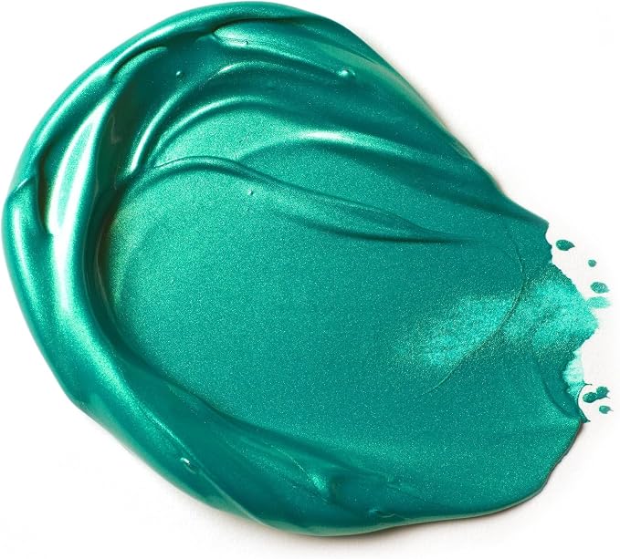 Liquitex BASICS Acrylic Paint, 118ml Tube, Metallic Aqua Green - Image 3