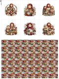 Matryoshka Patchwork Quilting Fabric Panel – 6× Blocks + Bonus Patchwork Sheet by FabricsTown