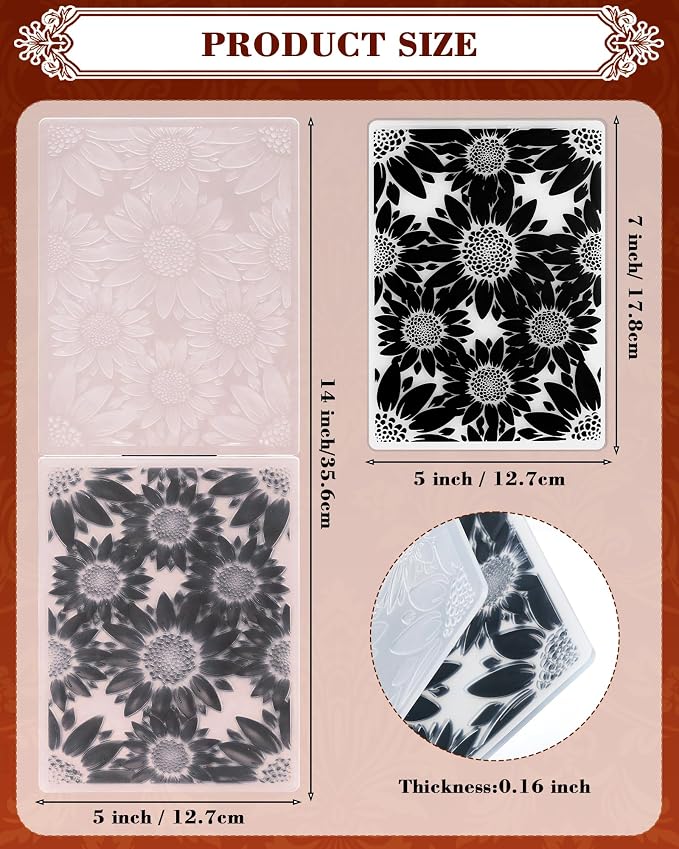 FIVEIZERO 3D Sunflower Embossing Folder - Image 2