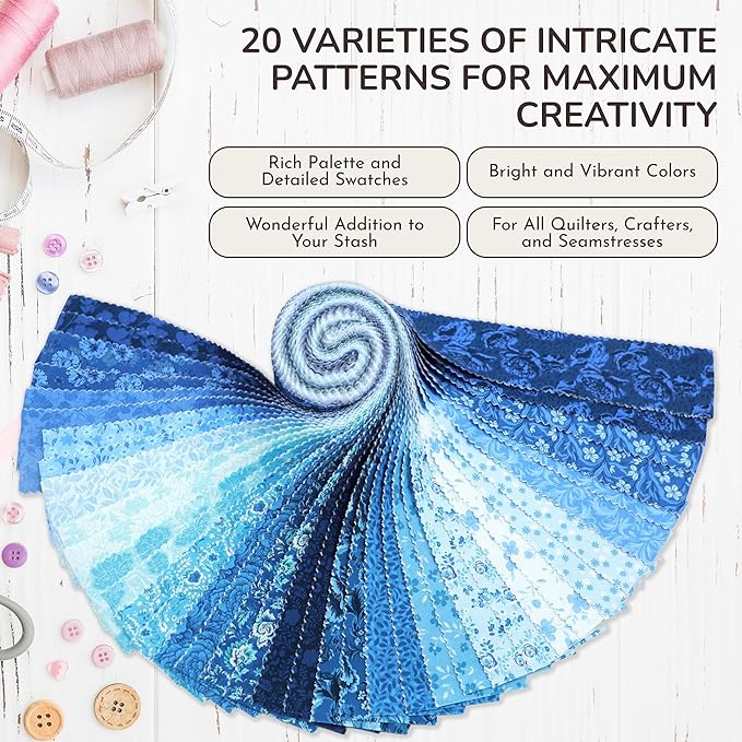 Tinyspool & Co.'s Twirlie Roll 40 Precut Quilting Fabric Strips - Image 4
