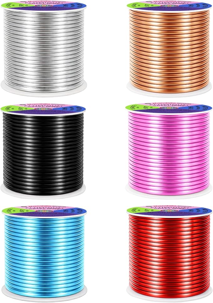 Mandala Crafts 13 GA Red Copper Black Assorted Anodized Aluminum Craft Wire | - Image 2