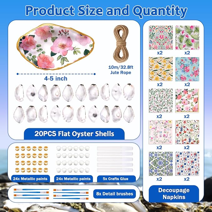20 Set Oyster Shells for Crafts - Image 3
