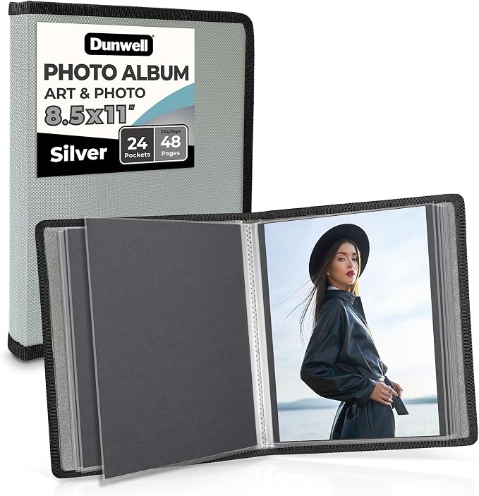 Dunwell Art Portfolio 8.5x11 Folder, Mounting Paper, Portfolio Binder by Dunwell