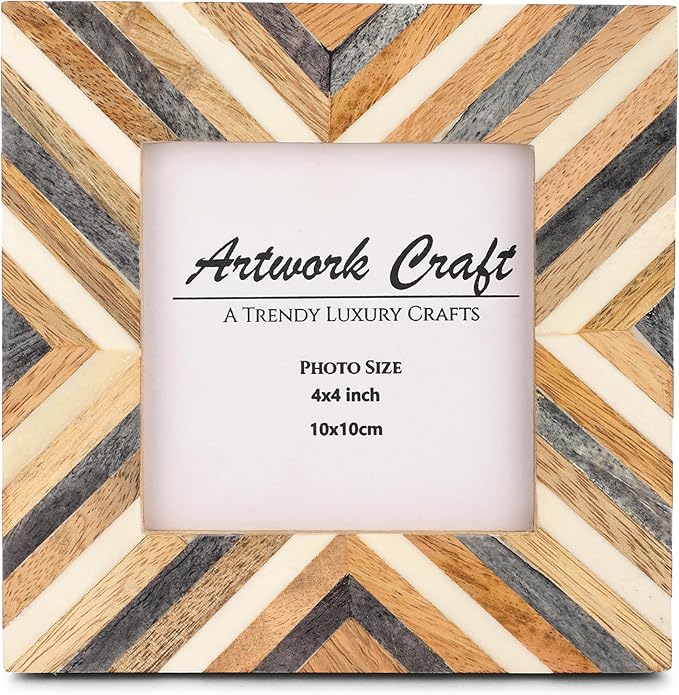 Picture Photo Frame Chevron Herringbone Art Inspired Vintage Table-Top/Wall by ArtworkCraft